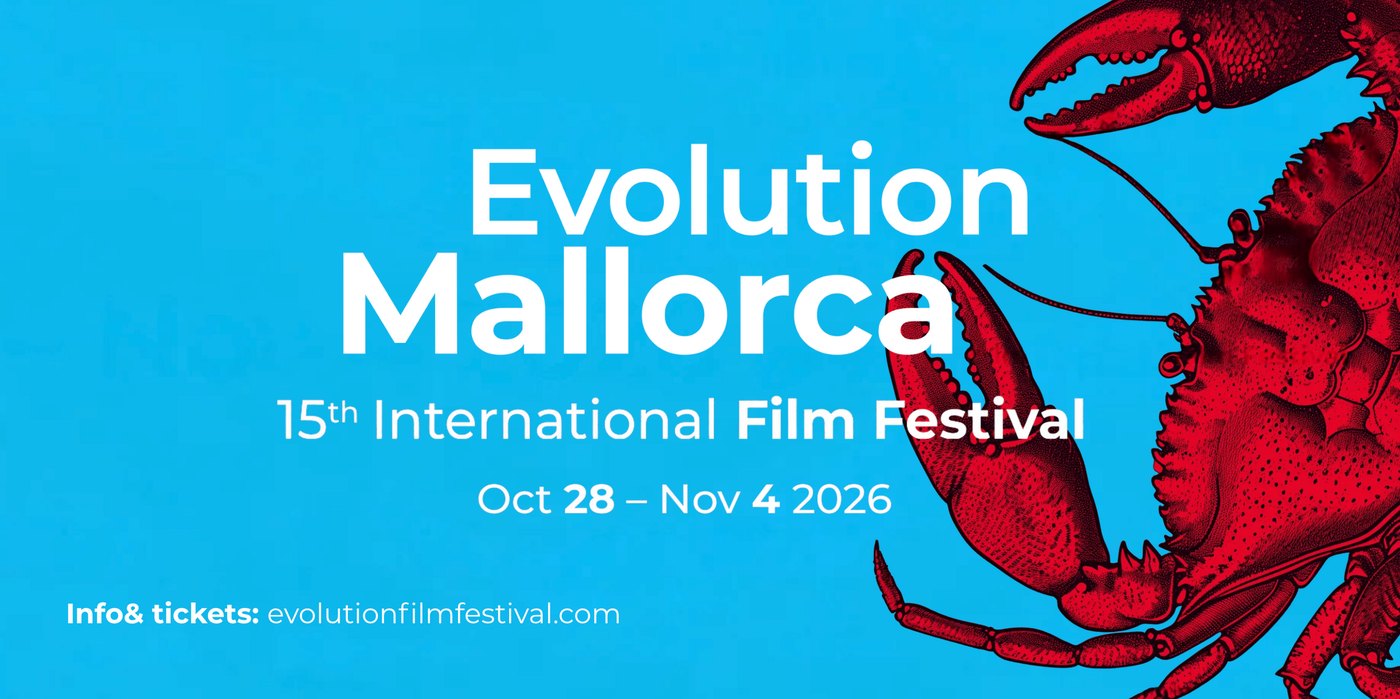 Evolution Mallorca International Film Festival 2026 poster with red crab artwork